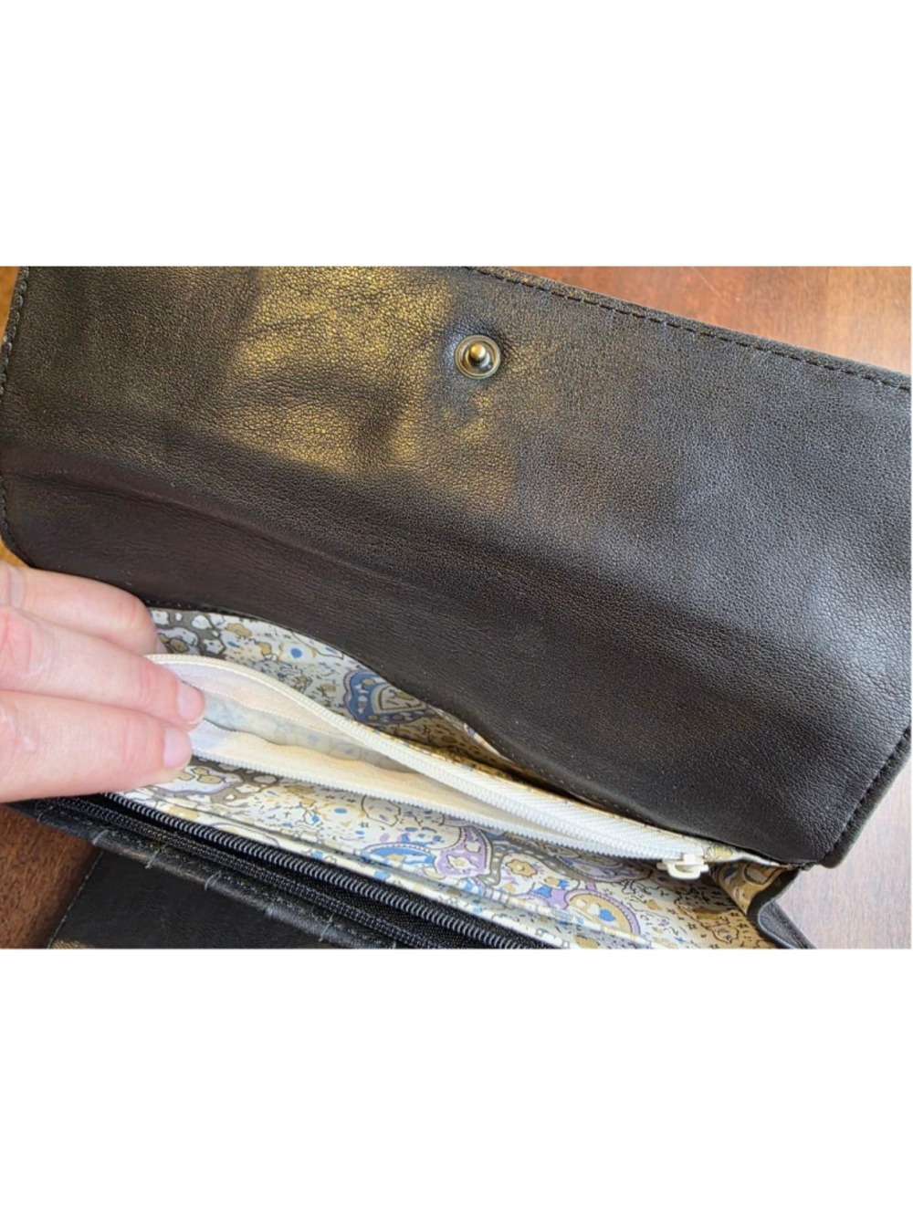 Women's Clarks Black Genuine Leather Wallet One Size - Picture 7 of 11
